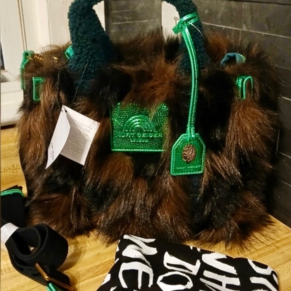 Kurt Geiger 🎁NWT Fuzzy Southbank Tote/Crossbody With Dustbag🎁 Gift Ready - Picture 15 of 15
